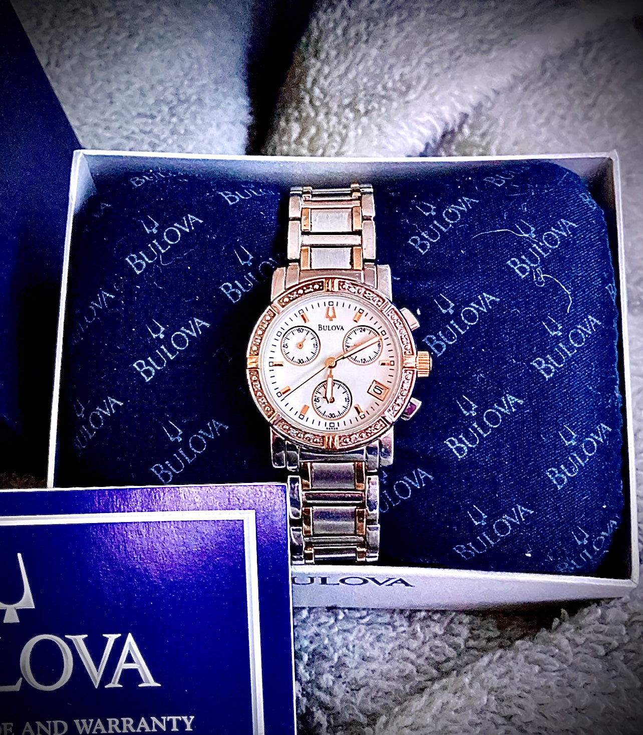 #782  Bulova C637380 Women's Chronograph Watch with Diamond Accents (new battery) Ebay Inv Mercari $91.62