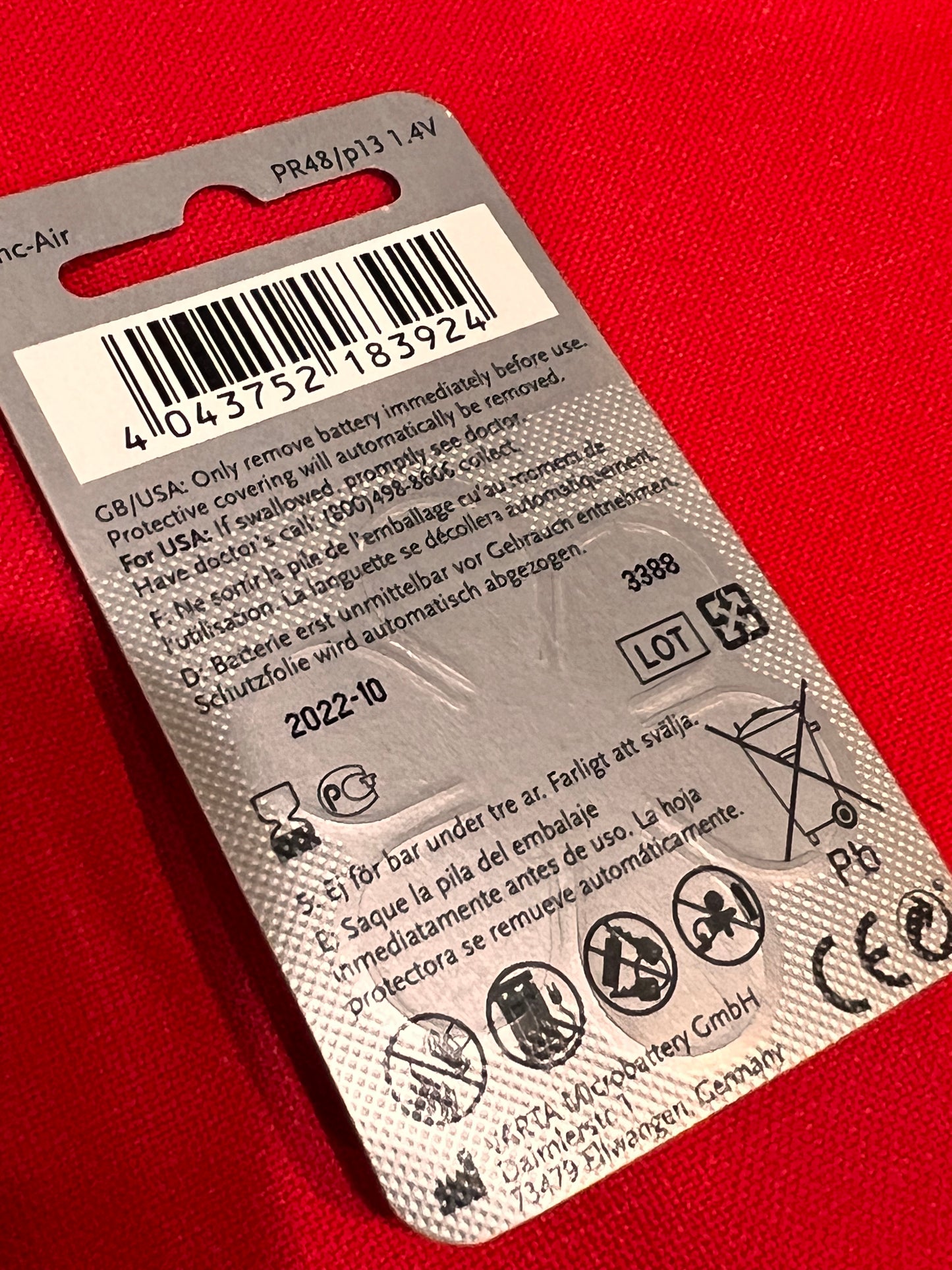 Power One Batteries P12 high level Hearing