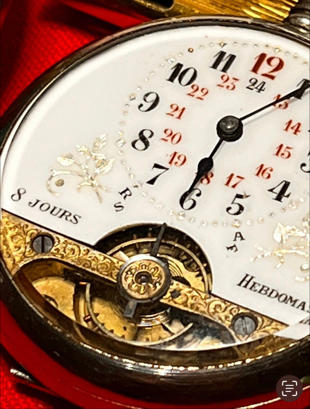 R#211 A- Collectors Vintage Swiss Hebdomas by OMEGA From 1902 Collectors Vintage Swiss Hebdomas 122 Years Old 1902 pocket watch