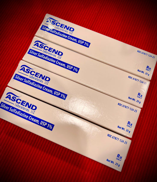 4X Burn Cream Ascend  (1% SILVER SULFADIAZINE CREAM )that should be in very Kitchen cabinet