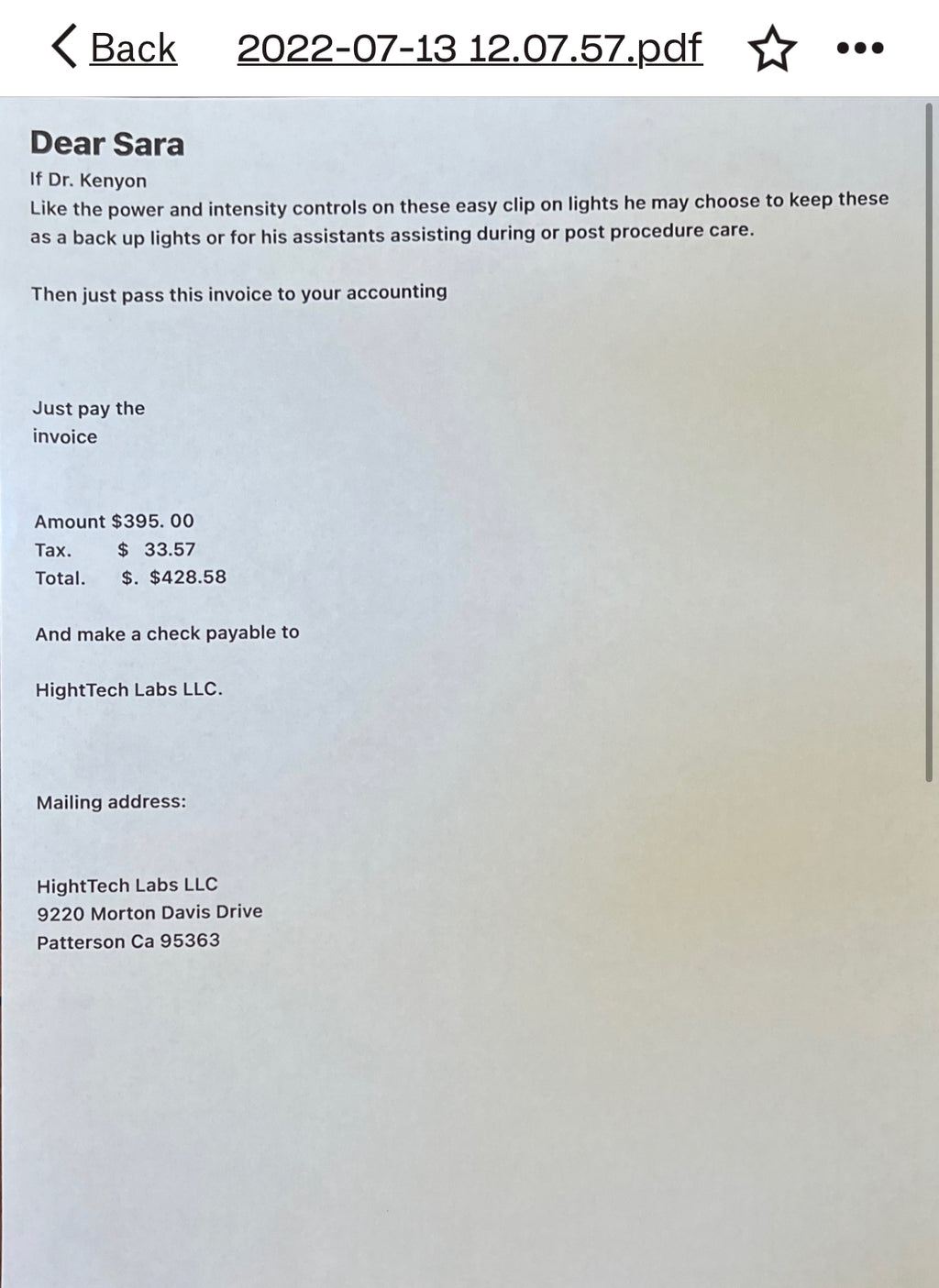 Reserved for Kenyon M. Fort DDS Design for vision LED day lite system  Service /Repairs / Rebuild and testing