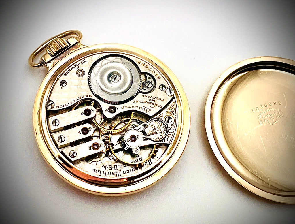 #603 Antique rare 1908 Burlington Special 12k Gold Filled 19J Size 16S pocket watch