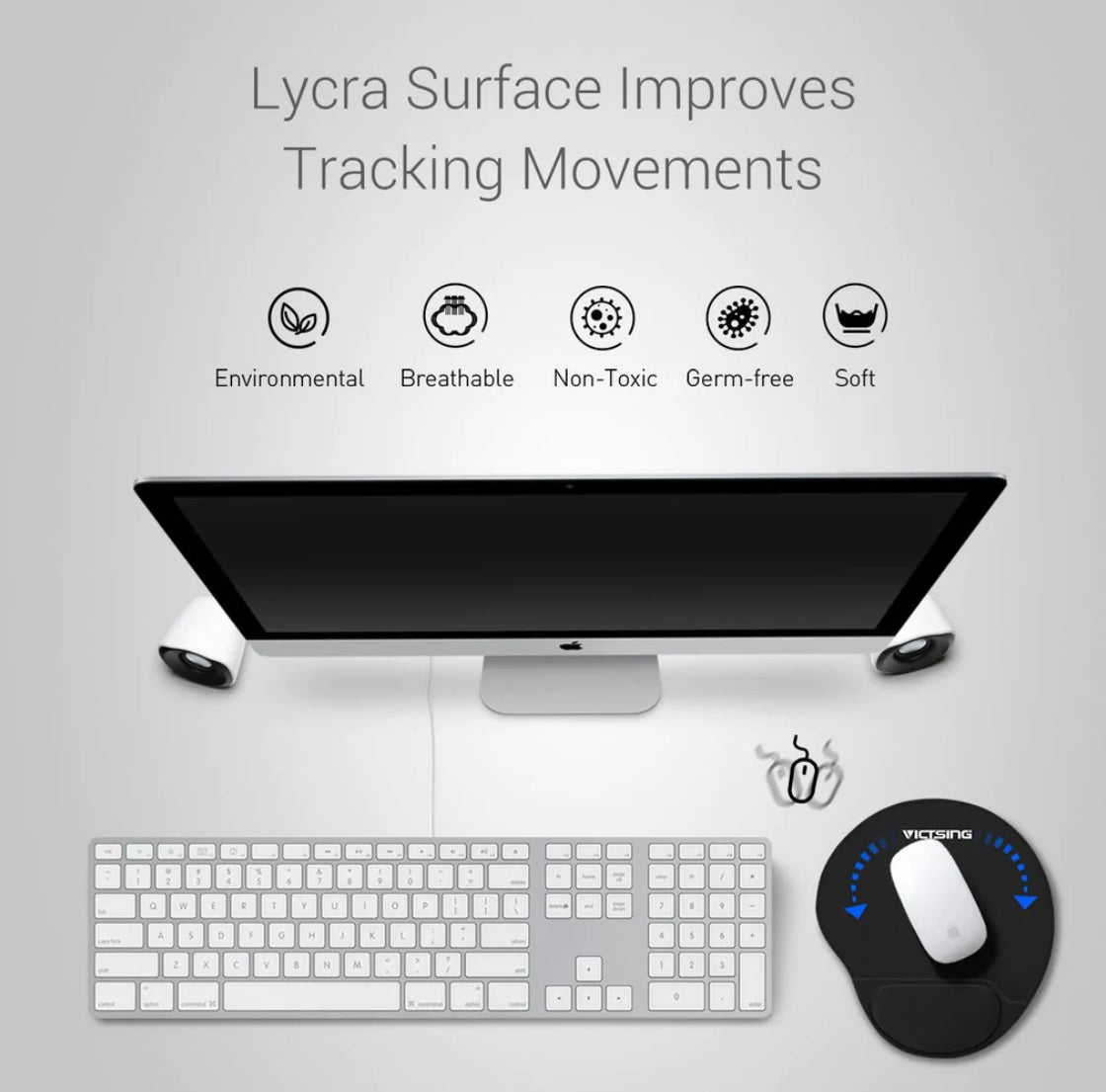 VicTsing Ergonomic Mouse Pad With Gel Wrist Rest Support-US07