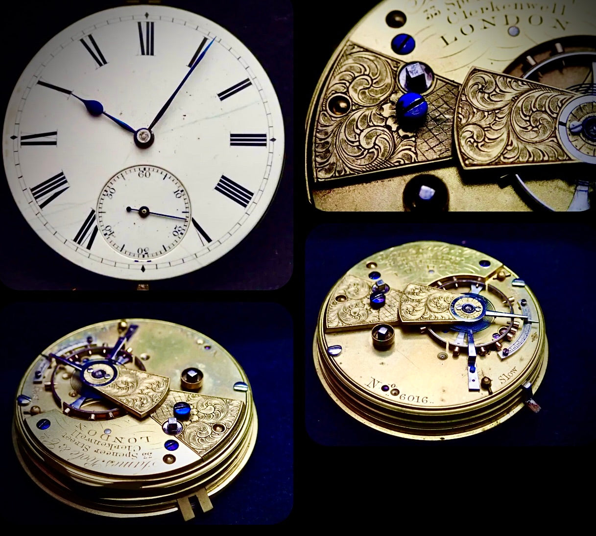 #820 James Poole & Co London Quality Fusee lever pocket watch movement