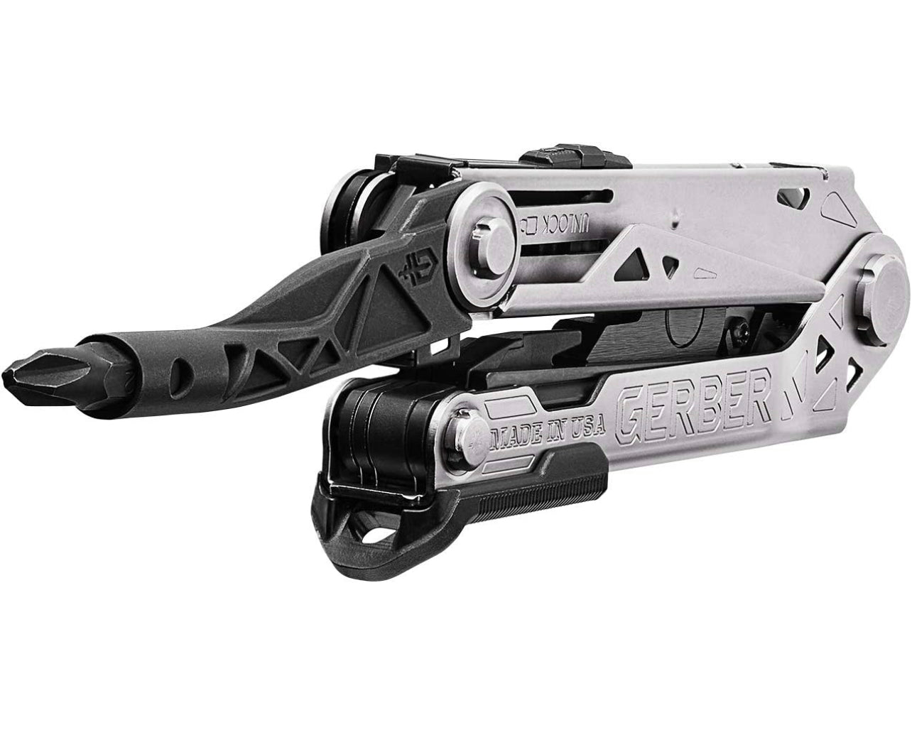 Gerber Gear 30-001194N Center-Drive Multitool with Bit Set, and Sheath, Silver/Black,Standard Bit Set