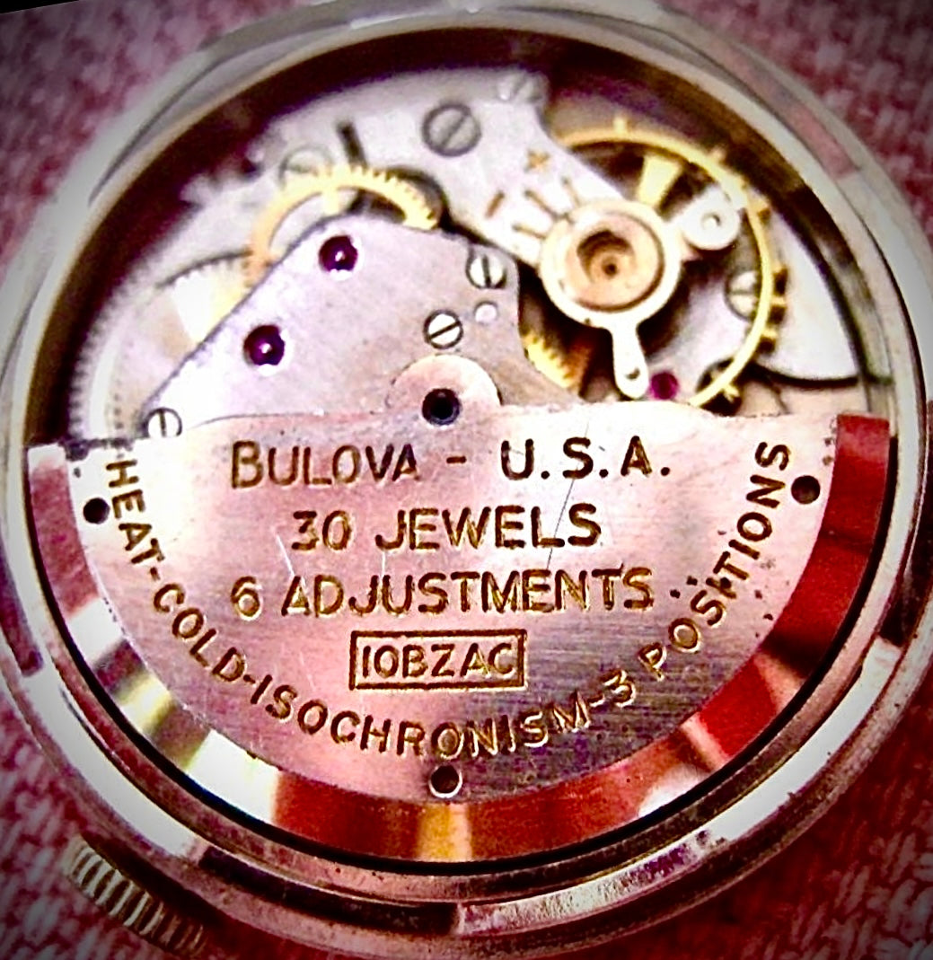 #365M Vintage BULOVA cal 10 BZAC selfwinding wrist watch movemnet for Parts or not working
