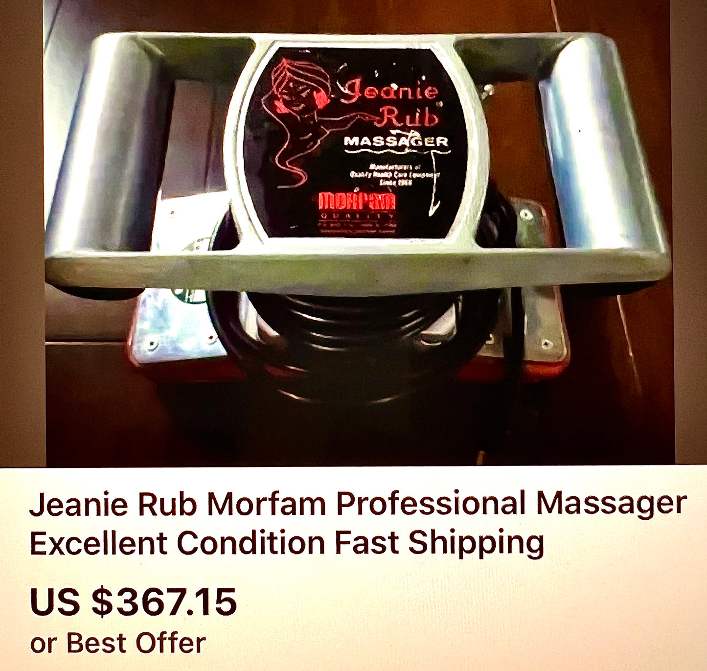 01 Jeanie Rub Morfam Commercial Messager for Spa and home use Made in USA life time watranty