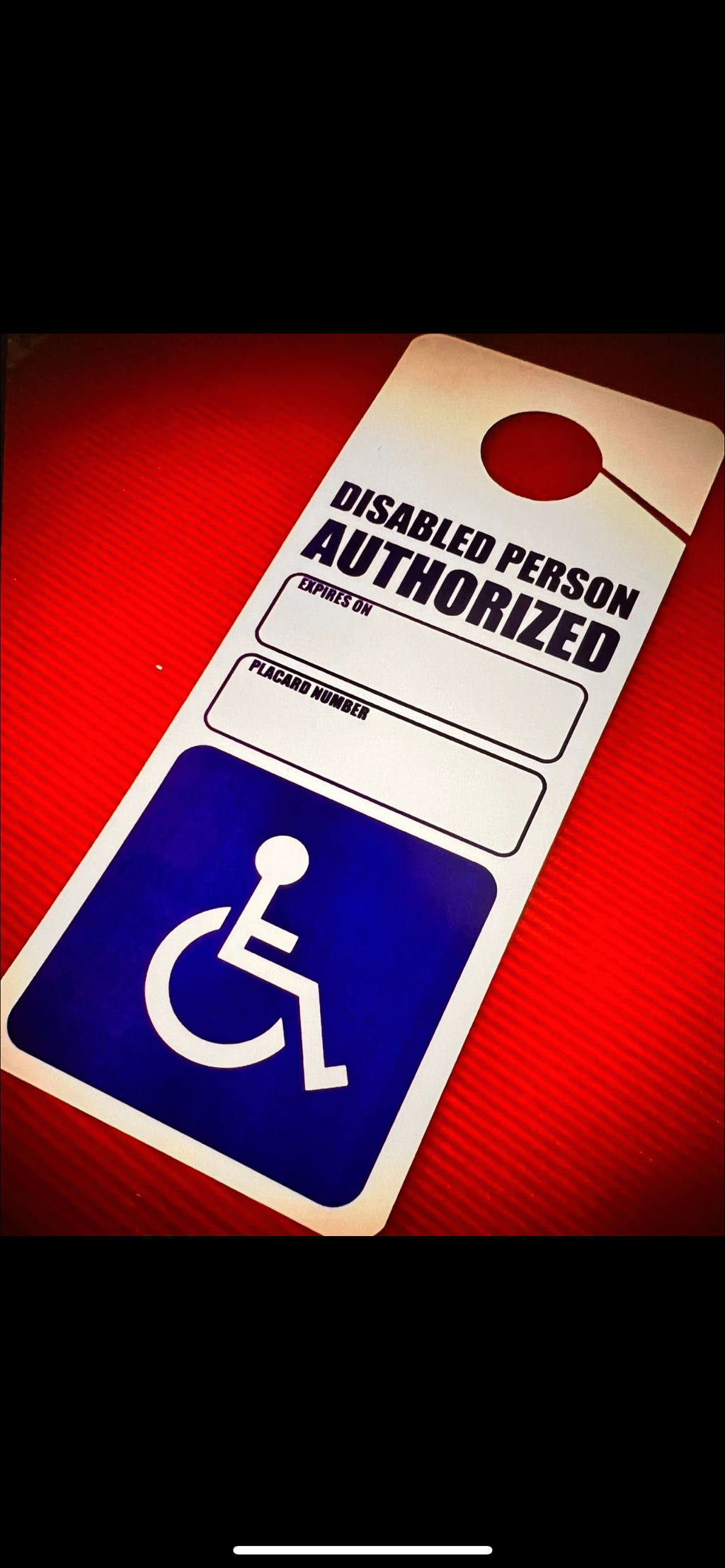 2 (Two) X Handicap Disabled Placards, Signs Impedido Cards Fast Shipping