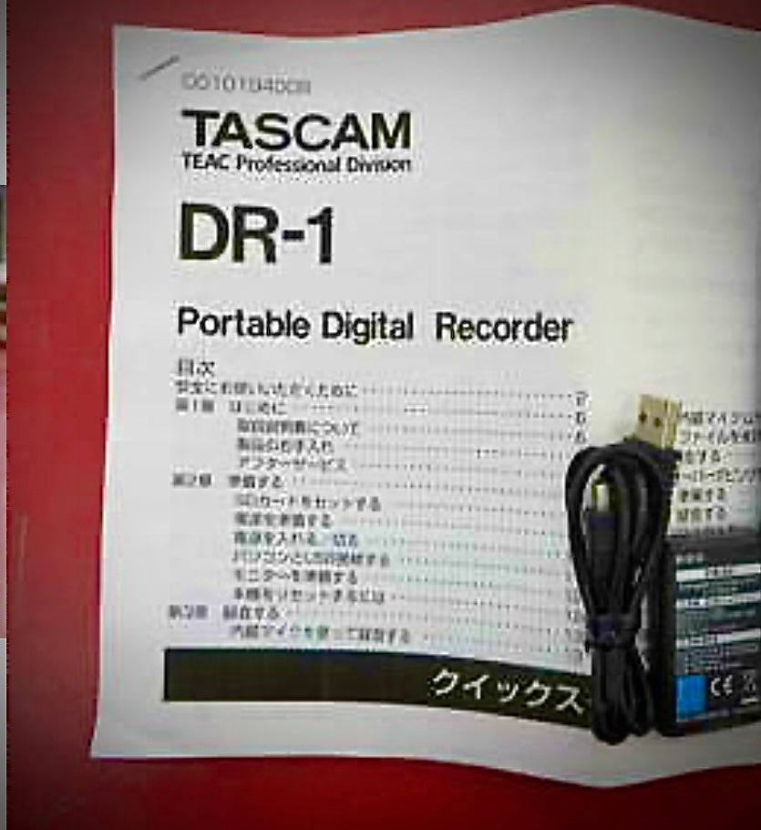 Tascam DR-1 Portable Digital Recorder w/ Battery MW3A3 Tascam Dr-1 Handy Recorder 2GB / MP3 / WAV / with manual