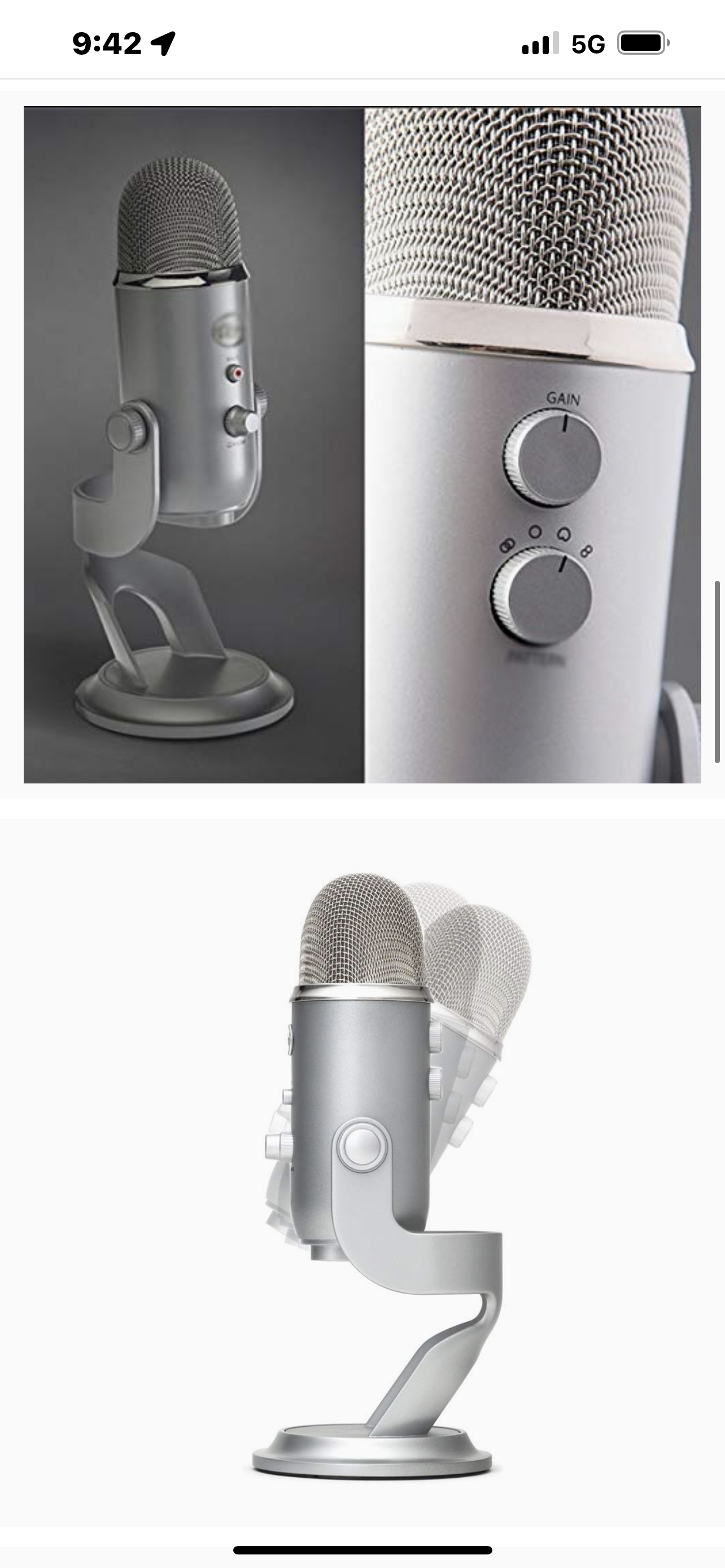 Brand: ZNBJJWCP ZNBJJWCP USB Condenser Microphone for Live Broadcasting and Recording with Plug and Play Internal Sound Card (Color: C)