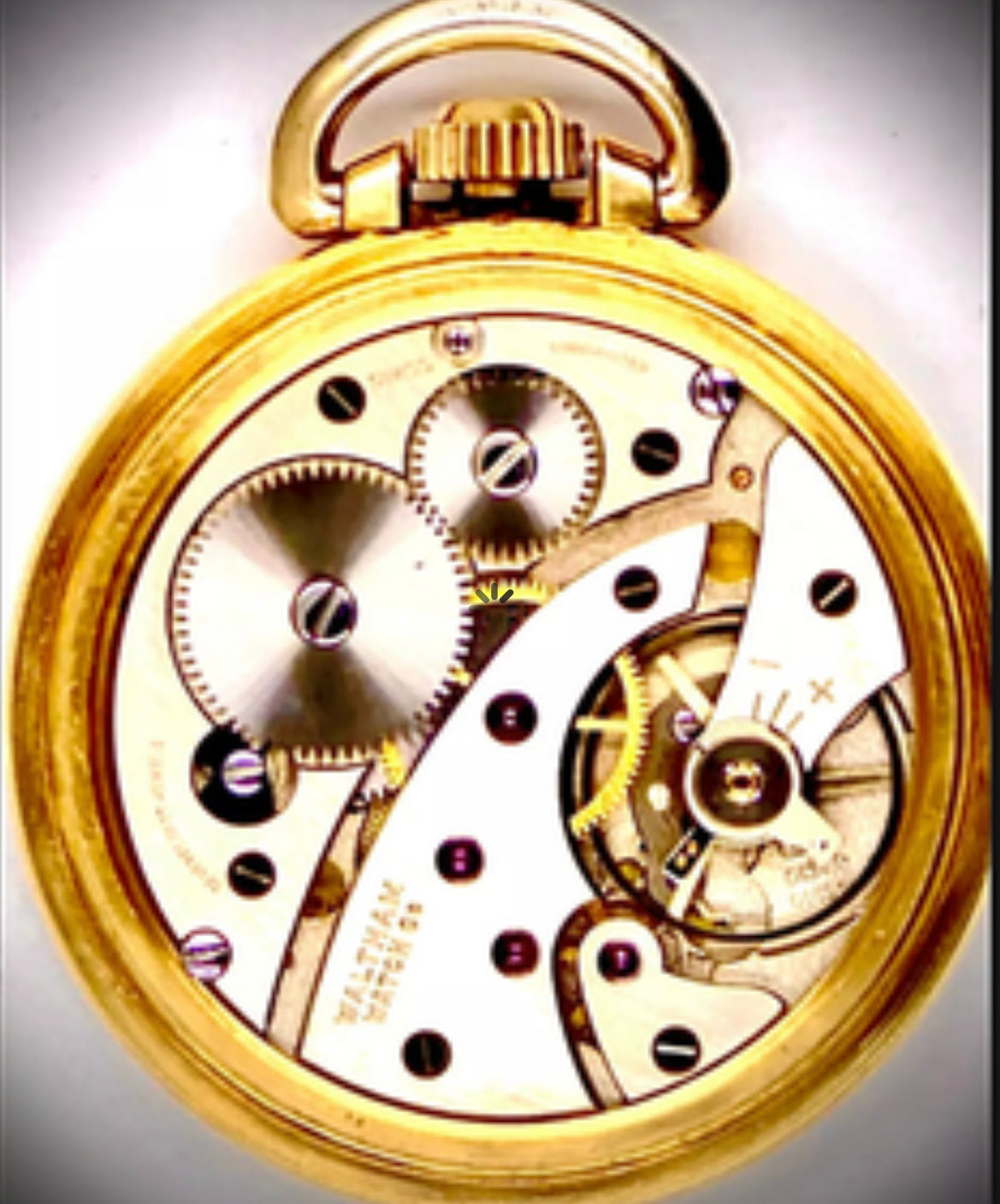 #122 VINTAGE WALTHAM 6431 6445 RAILROAD GRADE Swiss POCKET WATCH 17J 10KRGP