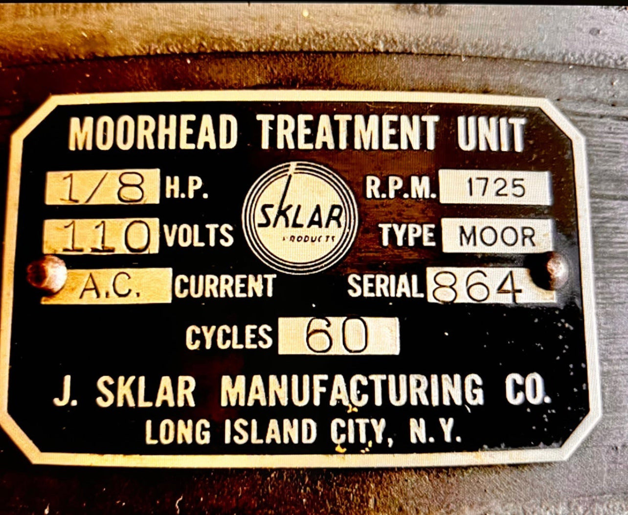 Vintage J Sklar Moorhead Treatment Unit Vacuum Compressor Dental Steampunk Works