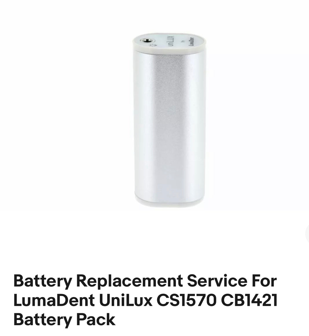 Battery Replacement Service For LumaDent UniLux CS1570 CB1421 Battery Pack