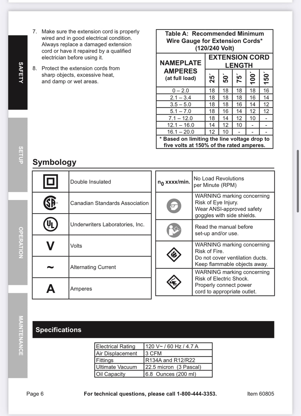 PITTSBURGH AUTOMOTIVE 3 CFM Two Stage Vacuum Pump