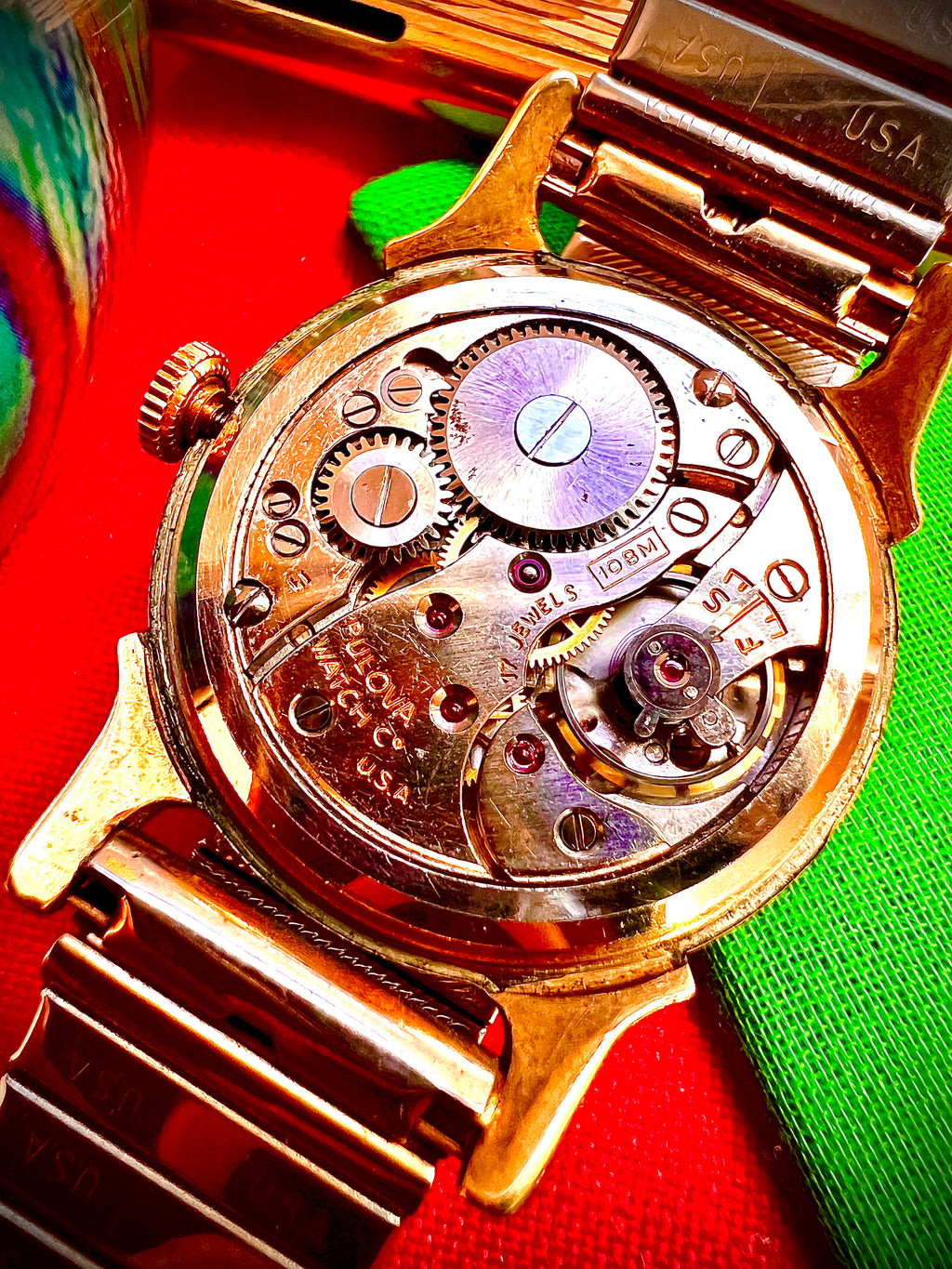 #419 Vintage 1950s Bulova 10K Gold plated Windsor Unisex  beautiful Wrist Watch