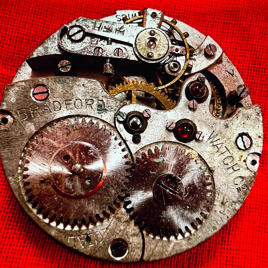 #264M Waltham Wrist Watch Movement And Case for Parts or not working