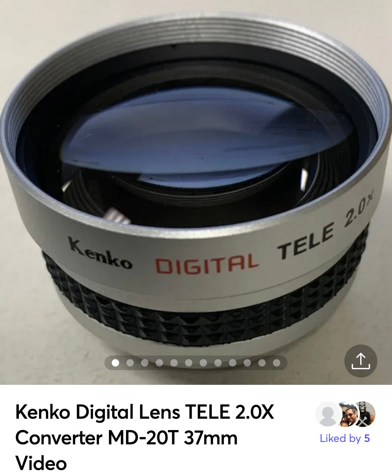 Kenko Digital Lens TELE 2.0X Converter MD-20T 37mm Video