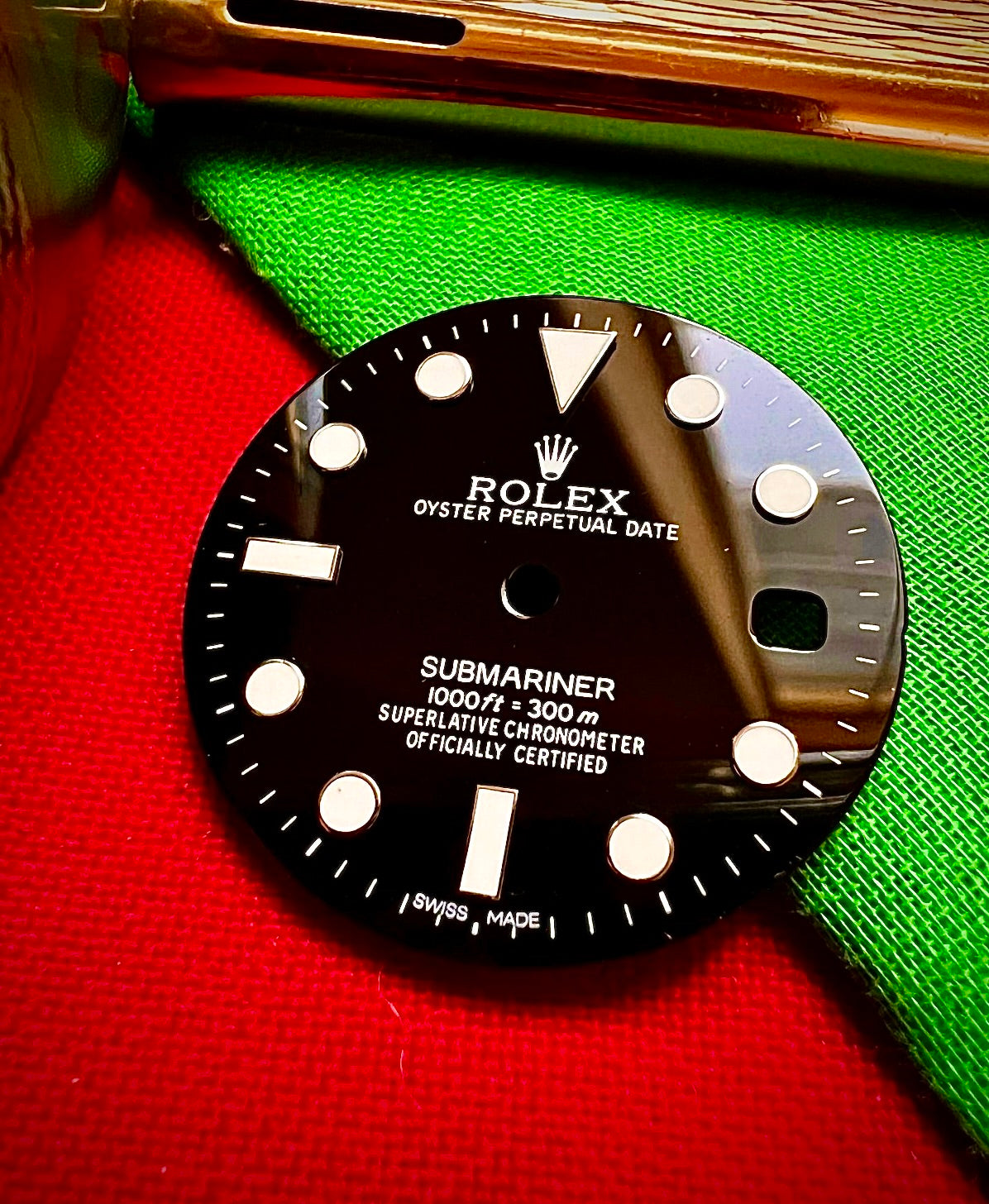 #306 Rolex Submariner Black beautiful Watch Dial Tritium 16800 168000 16610 29.15 mm