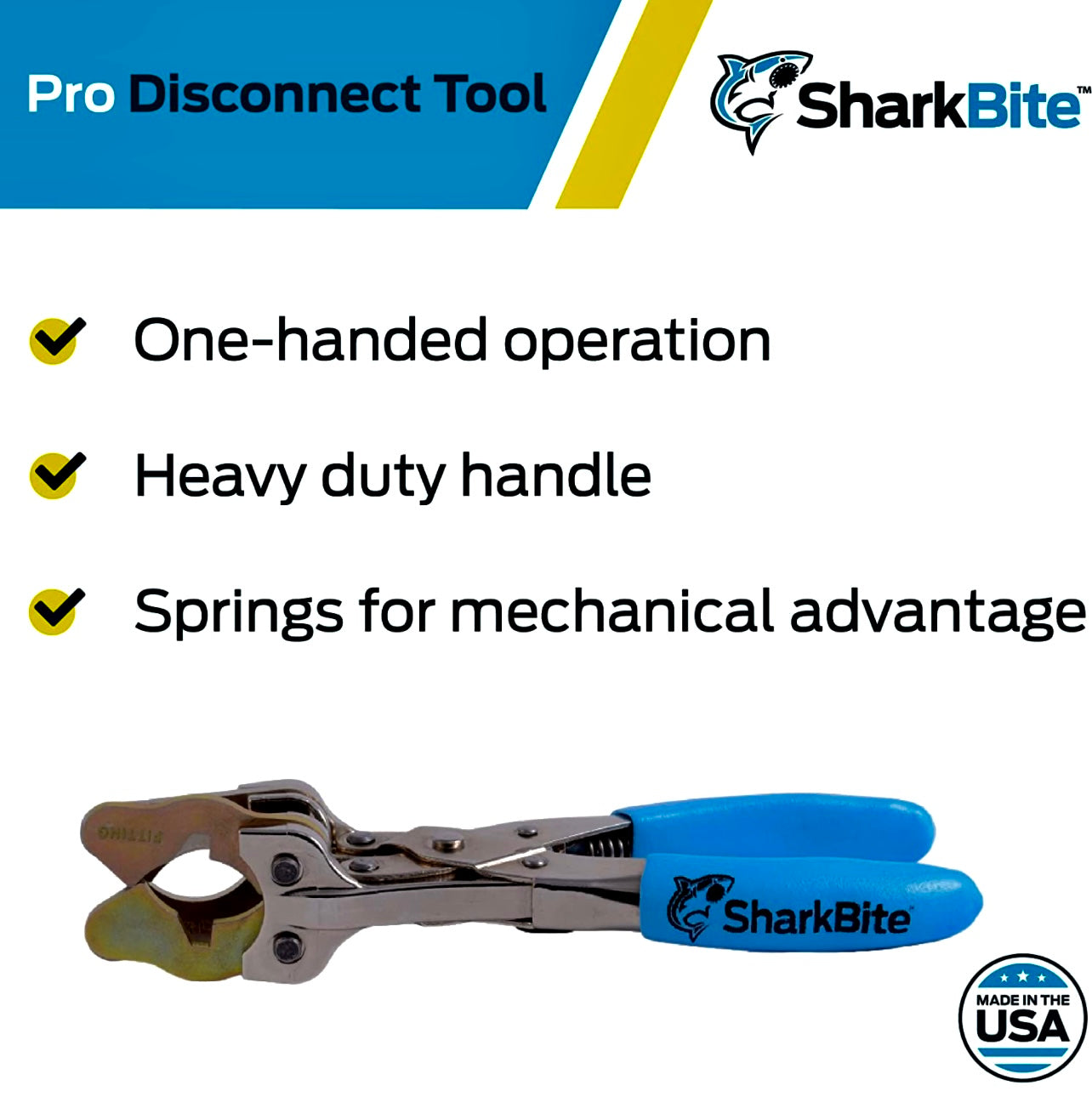 SharkBite 3/8 Inch to 1 Inch Pro Push to Connect Disconnect Tool, PEX Pipe, Copper, CPVC, PE-RT, HDPE, PROD3810