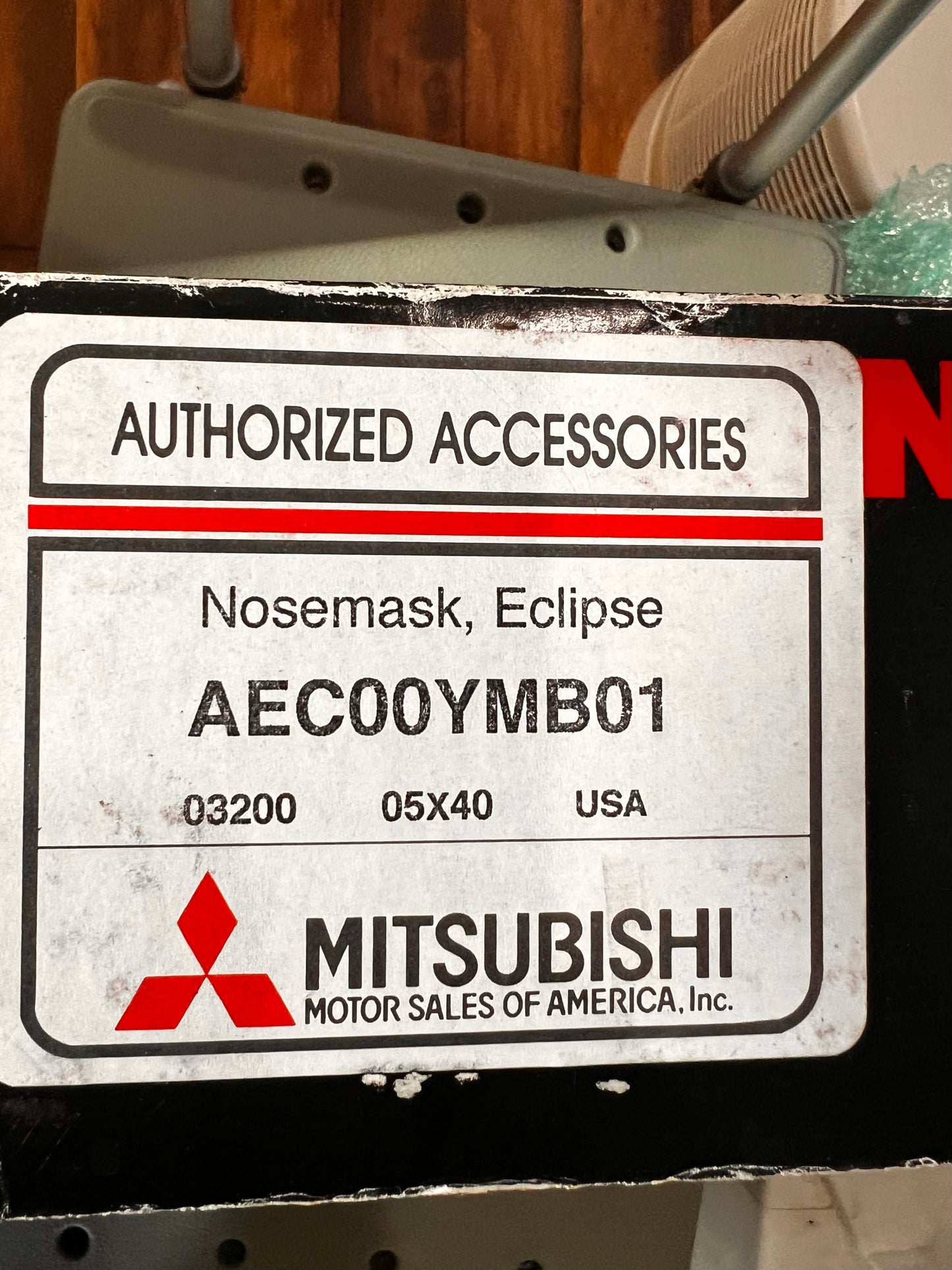 2000 2001 2002 GENUINE MITSUBISHI ECLIPSE & SPYDER NOSEMASK BRA AEC02YMB01 Ebay Inv With Security Lock