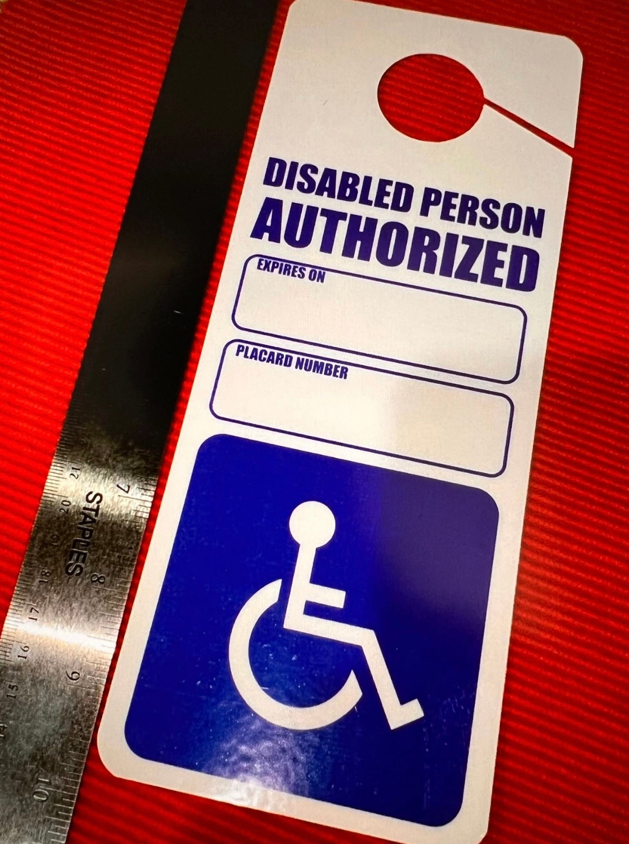 Handicap Disabled Placard, Sign Impedido Card Fast Shipping