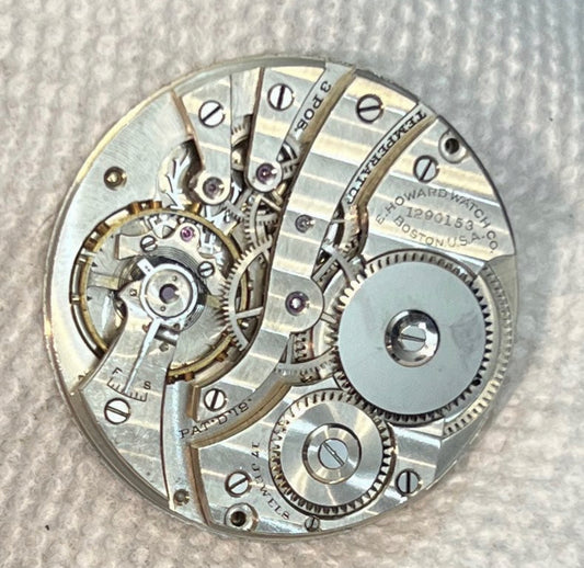 #506 Vintage e howard pocket watch movement only