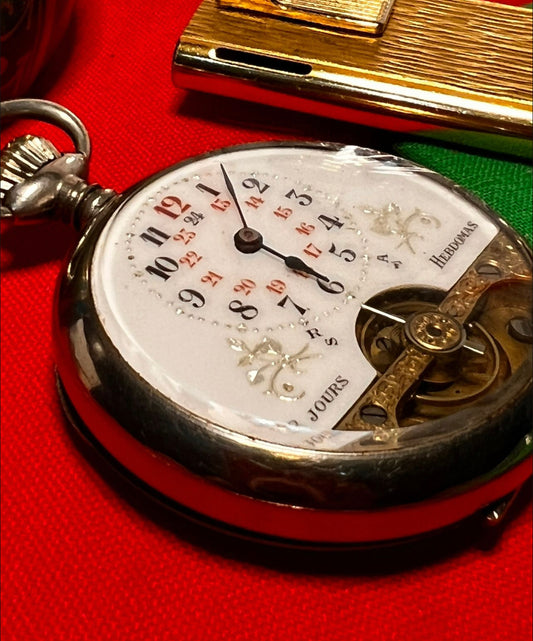 #212 122 Years Old OMEGA From 1902 Collectors Vintage Swiss Hebdomas pocket watch