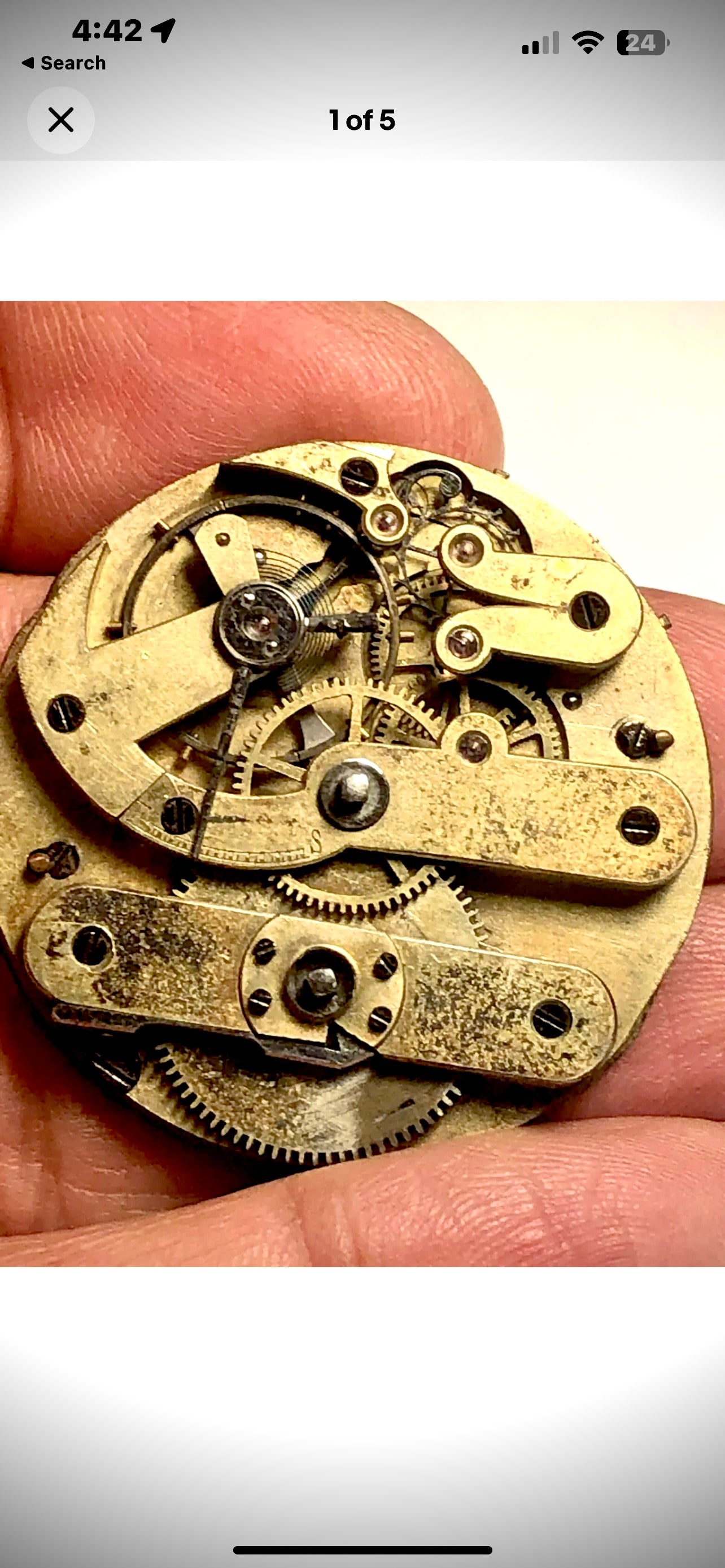 #850M ANTIQUE 37mm PAUL FANRE LOCLE KEY WIND POCKET WATCH MOVEMENT