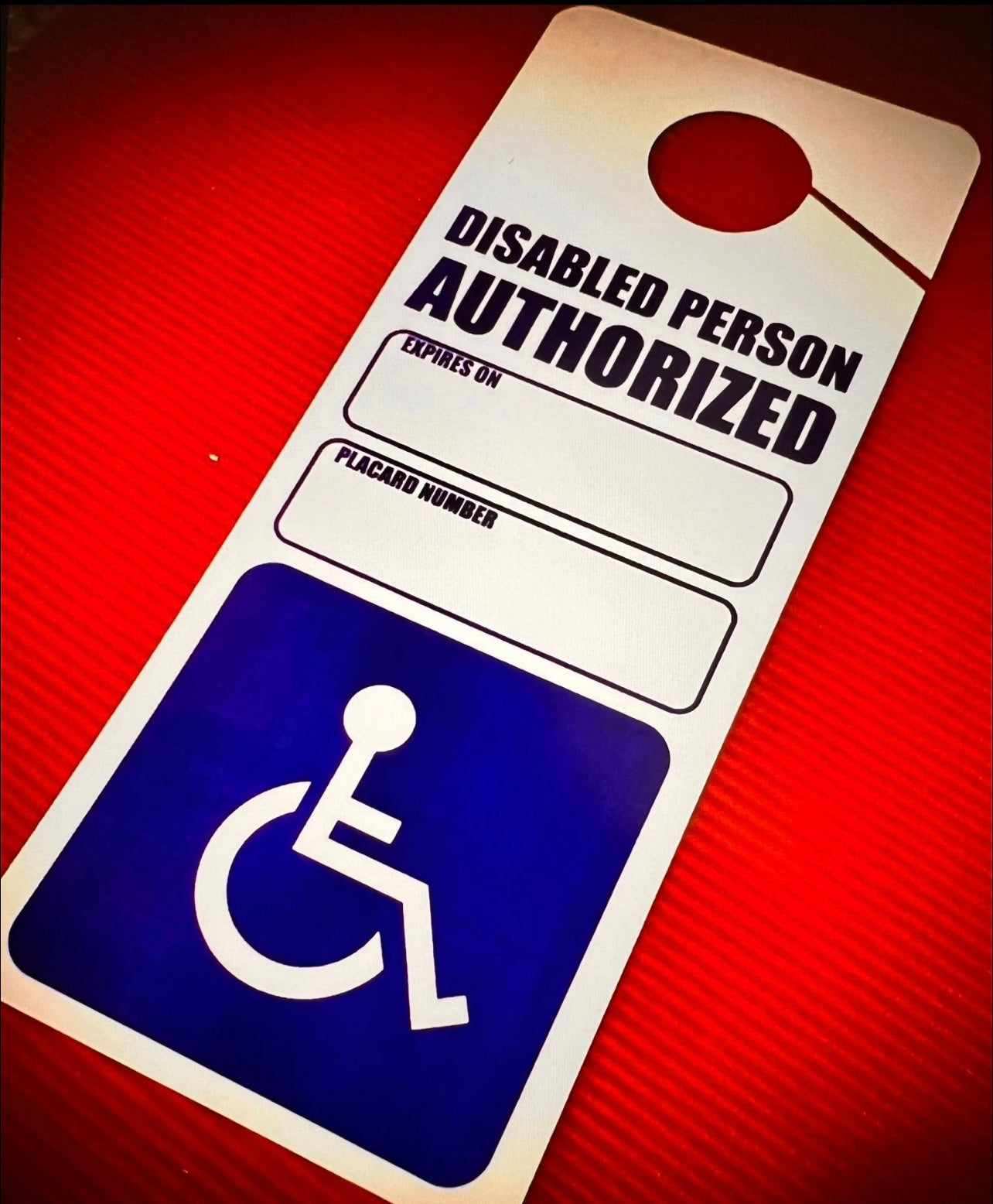 Handicap Disabled Placard, Sign Impedido Card Fast Shipping