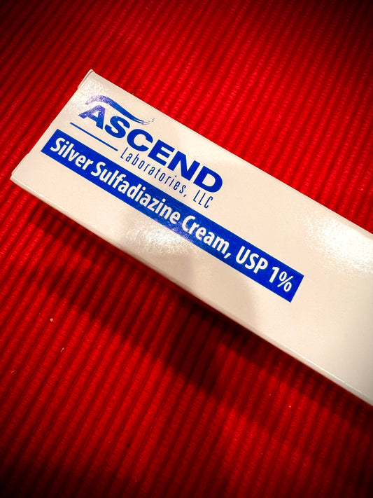 Burn Cream Ascend  (1% SILVER SULFADIAZINE CREAM )that should be in very Kitchen cabinet