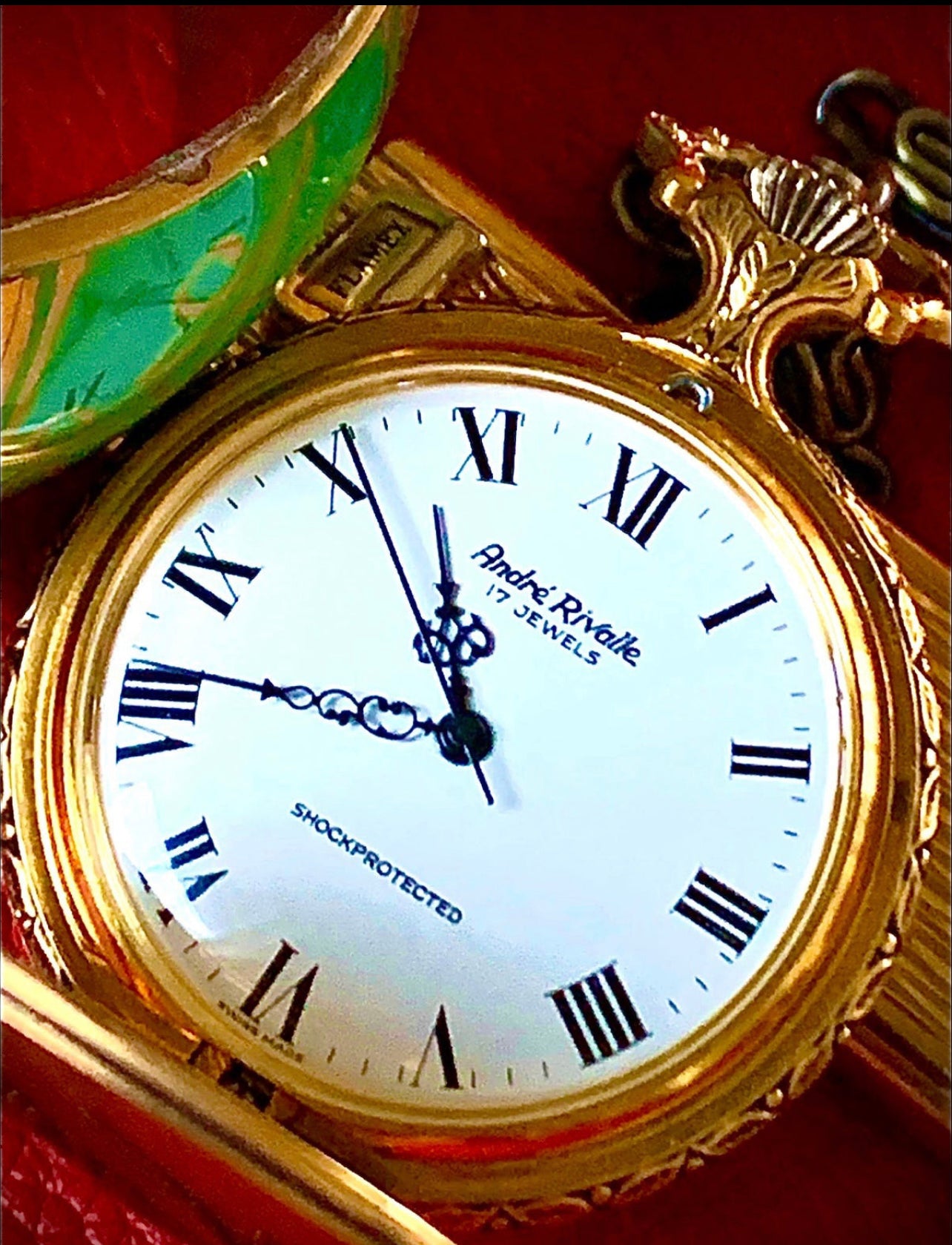 #149 Collectors Vintage Andre Rivalle 17Jewels Swiss Made Mechanical Pocket Watch